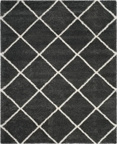 Miniatura 115 de SAFAVIEH - Alfombra de la colección Hudson Shag, diseño de enrejado moderno, no desprende pelusa y fácil de cuidar, 2 pulgadas de grosor, ideal