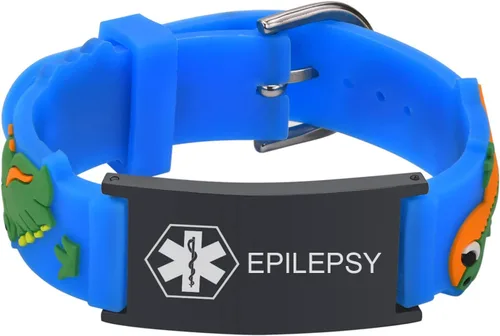 Miniatura 19 de Pulsera de Identificación Médica Personalizada para Niños - Pulsera de Identificación de Silicona Linda para Autismo Alergia Convulsiones