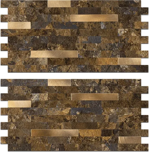 Miniatura 13 de StyloVue 20 hojas para despegar y pegar para cocina, mármol blanco con aspecto de metal plateado que se pega en azulejos para mejorar tu cocina