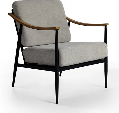 Miniatura 7 de RNKSFX Silla decorativa moderna para sala de estar, dormitorio, sillón de mediados de siglo, silla tapizada para oficina, cómoda silla de espera