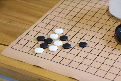 Miniatura 5 de Go - Tablero de juego reversible de 19 x 19/13 x 13 pulgadas, enrollable y plegable, de piel sintética, portátil, juego de mesa de estrategia