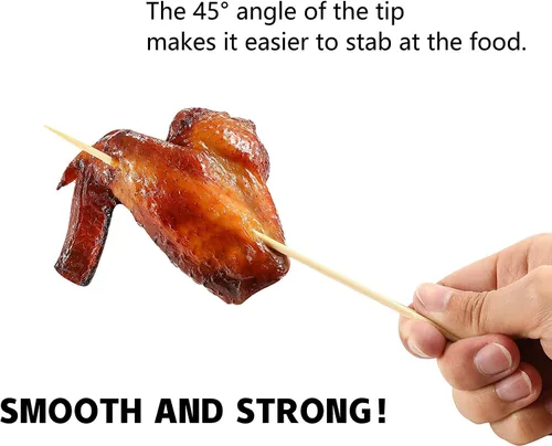 Miniatura 3 de 300 brochetas de bambú de 6 pulgadas, pinchos de madera para aperitivos, palitos de kabob, frutas, barbacoa, parrilla, fuente de chocolate, pollo