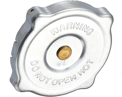 Miniatura 6 de Unifizz Tapa de recuperación de depósito de refrigerante del radiador 6L8617 Cubierta de tono plateado de acero inoxidable para oruga