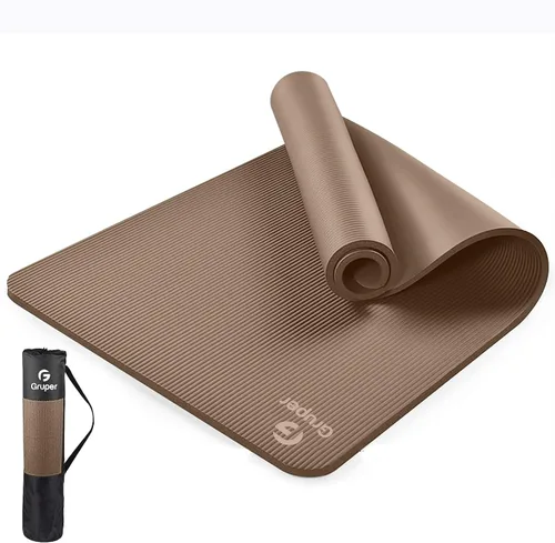 Miniatura 12 de Gruper Esterilla de yoga antideslizante NBR extra gruesa, 72 pulgadas de largo x 32 pulgadas/24 pulgadas de ancho x 0.6 pulgadas de grosor