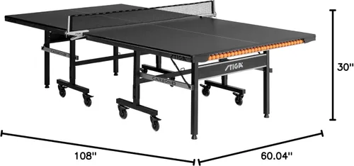 Miniatura 6 de STIGA Carbon Series Indoor Table Tennis Table with 15mm - 18mm Performance Top, QuickPlay Assembly, Built-in Ball Storage, Foldable Playback Mode &