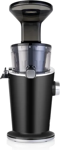 Miniatura 2 de Sana 848 Exprimidor vertical fácil de limpiar, baja velocidad, 43 RPM, silencioso, zanahorias, apio, hierba de trigo (negro mate)