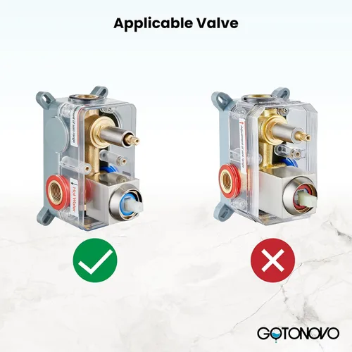 Miniatura 3 de gotonovo Accesorio de repuesto para lavabo de ducha de baño, 1.378 in, níquel cepillado