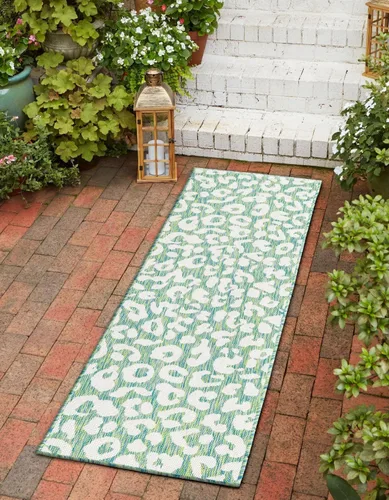 Miniatura 20 de Unique Loom Outdoor Safari Collection Alfombra de área - Leopardo (4 pies 1 pulgada x 6 pies 1 pulgada rectangular, gris claro/gris)