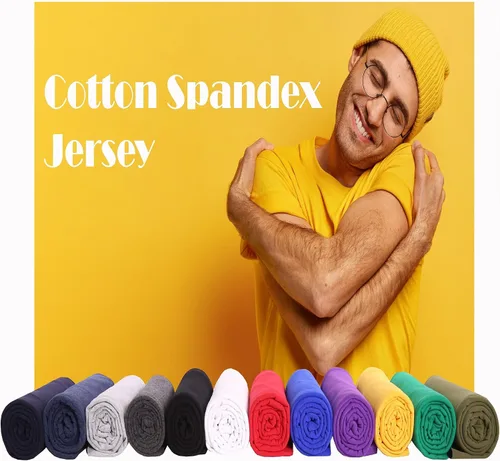 Miniatura 7 de FabricLA Tela de Jersey de Algodón y Elastano por Yarda - Tela de Algodón y Elastano Elástica en 4 Direcciones de 10 oz, 60" de Ancho – Perfecta