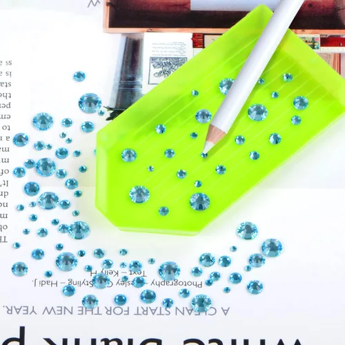 Miniatura 6 de AD Beads 4500 diamantes de imitación termoadhesivos con parte trasera plana, 6 tamaños (0.079-0.236 in), gemas de cristal redondas con pinzas