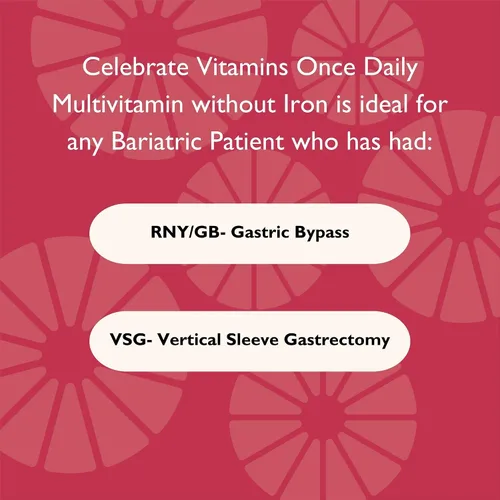 Miniatura 5 de Celebrate Vitamins CelebrateONE, sin hierro, multivitamínico bariátrico One A Day, vitaminas y minerales esenciales, suplemento de derivación