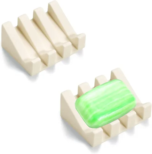 Miniatura 12 de Jabonera, soporte para pastilla de jabón para ducha, para baño, cocina, bañera, fácil de limpiar, mantiene el jabón seco, extiende la vida del jabón