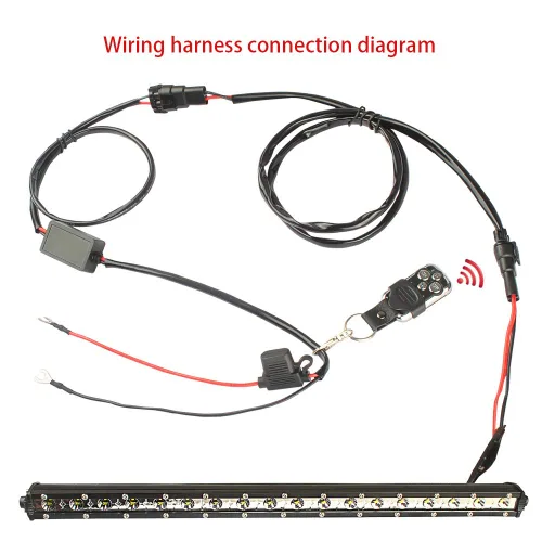 Miniatura 7 de Arnés de cableado de control remoto de barra de luz LED, kit de arnés de cableado de control remoto inalámbrico Jihe para barra de luz LED, luz
