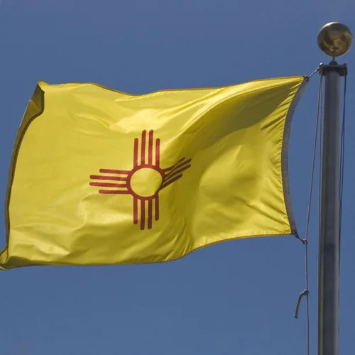 Miniatura 5 de Bandera del estado de Nuevo México de doble cara 3 x 5 para exteriores, las banderas NM de larga duración, nailon 210D resistente, rayas cosidas