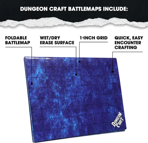 Miniatura 3 de DUNGEON CRAFT Battlemaps - Juego de mesa, alfombrilla de batalla para Calabozos y Dragones, alfombrilla DND laminada brillante de doble cara