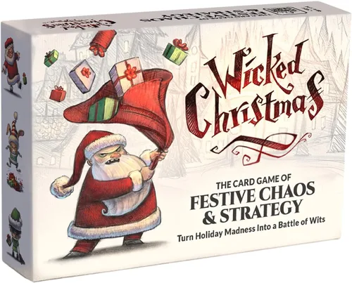 – Divertido juego de cartas navideñas para familias y amigos | Edades 7+, 3–6 jugadores, gran regalo secreto de Papá Noel y relleno de calcetín