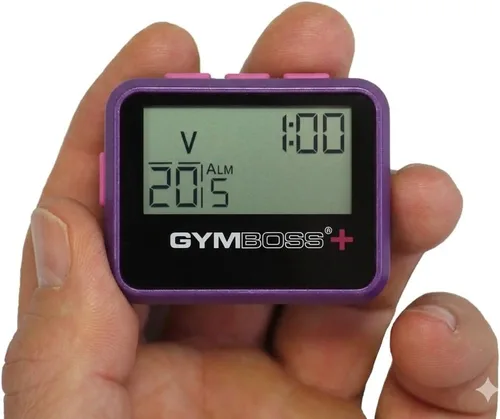 Miniatura 2 de Gymboss Temporizador de intervalos Plus y cronómetro (violeta/rosa)