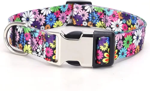 Miniatura 3 de Lindo collar para perros XS, pequeños, medianos y grandes, collar de nailon suave para mascotas, estampado 3D, con patrones multicolor, collares 11