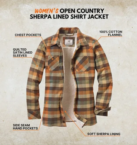 Miniatura 2 de Legendary Whitetails - Chaqueta de franela con forro de sherpa para mujer
