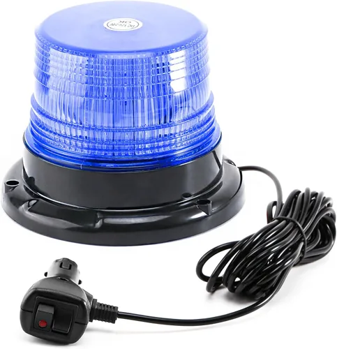 Miniatura 14 de Luces de baliza estroboscópicas ámbar con base magnética, barra de luz mini de emergencia de flash de seguridad de 12-24V para camiones, vehículos