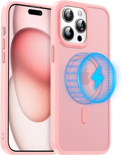Miniatura 10 de Meifigno Magic Mag Series - Funda diseñada para iPhone 15 Pro, protección de grado militar y compatible con MagSafe, parte trasera mate translúcida