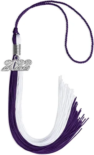 Miniatura 76 de Endea Graduation Borla de doble color con gota de fecha plateada (negro/oro antiguo, 2025)