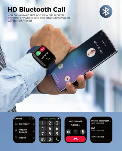 Miniatura 7 de SOUYIE Reloj inteligente con más de 100 modos deportivos, Alexa integrado, pantalla táctil personalizable HD de 1.83 pulgadas, IP68 impermeable