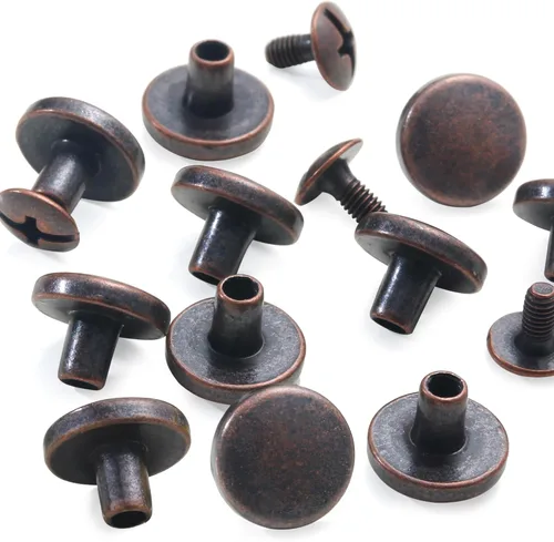 Miniatura 3 de YORANYO Juego de 30 tornillos Chicago de cuero, remaches de metal, remaches para ropa, tornillos de fijación de Chicago con picos y tachuelas