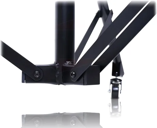 Miniatura 2 de GRIFFIN Soporte de micrófono con ruedas de 11 pies de alto (edición extendida Xheight) con brazo telescópico y base de trípode, soporte con ruedas