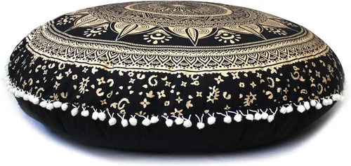 Miniatura 11 de CRAFT KALA Funda de Cojín Grande de Suelo Hippie Mandala Funda de Cojín de Meditación Funda de Puf Redondo Funda de Cojín Bohemia para el Suelo