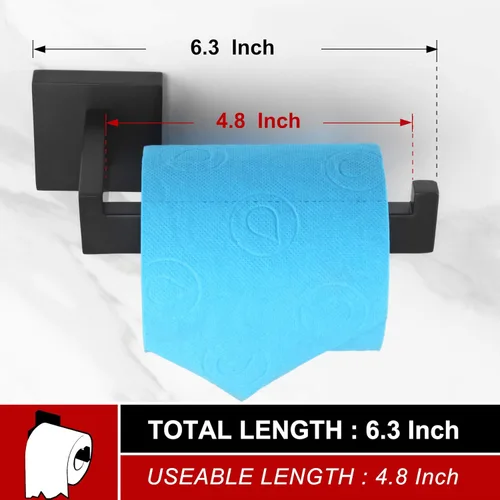 Miniatura 6 de KOKOSIRI Portarrollos de papel higiénico negros para baño Portarrollos de papel higiénico SUS304 acero inoxidable contemporáneo montado en la pared