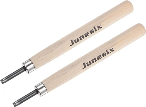 Miniatura 7 de uxcell Cuchillo de tallado de madera, cinceles, acero al carbono 50# de 0.079 pulgadas, pequeño, redondo, esculpir Graver para manualidades