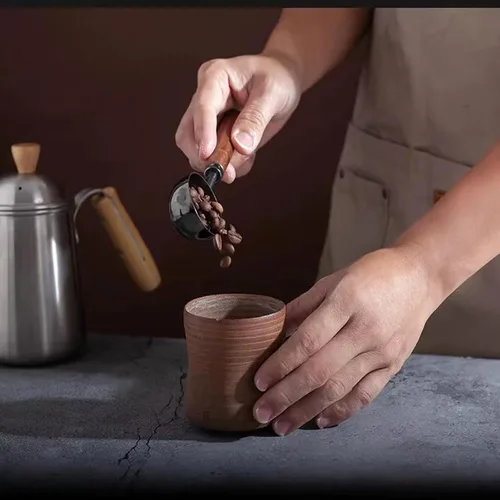 Miniatura 4 de Cuchara Medidora de Café Vintage - Acero Inoxidable 304, Cuchara de Café, Capacidad de 0.35 onzas, Mango de Nogal - Perfecta para Café, Té y Más