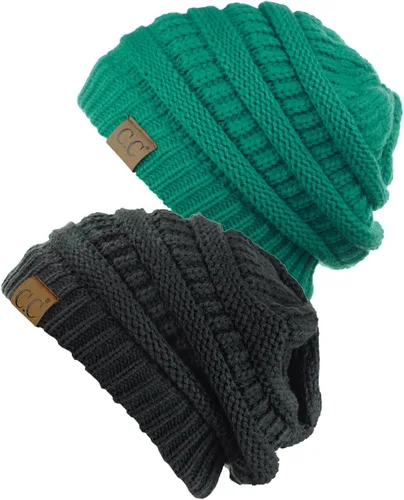 Miniatura 66 de Gorro a la moda de tejido suave abultado, cálido y elástico de C.C