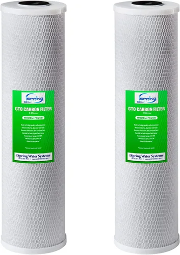 Miniatura 10 de iSpring FCRC25B - Cartucho de repuesto de filtro de agua de alta capacidad de 20 x 4.5 pulgadas, reductor de plomo, blanco, 1 unidad (paquete de 1)