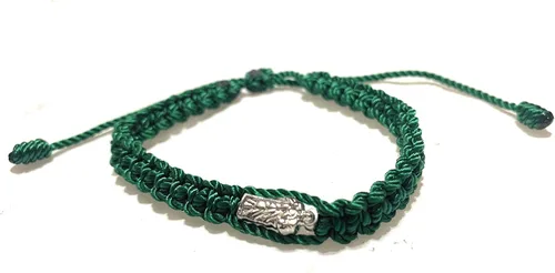 Miniatura 6 de Pulsera de hilo de San Judas Thaddeus verde Roja de hilo de San Judas Tadeo Cuentas de cristal No
