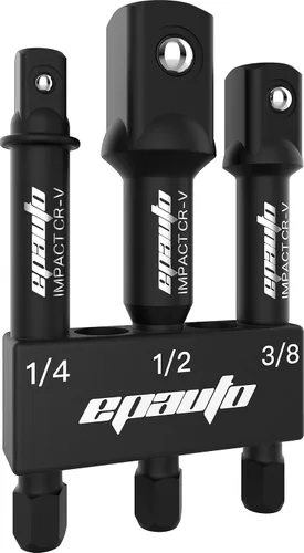Miniatura 5 de EPAuto Juego de 32 llaves hexagonales + juego de adaptadores de enchufe (1/4, 3/8, 1/2, 3 juegos)