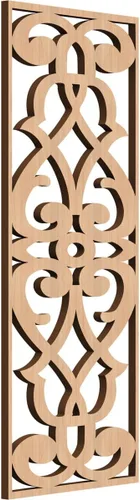 Miniatura 109 de 9 3/8"W x 24 3/8"H x 1/4"T Bellaire Decorativos Paneles de pared de madera calado, abedul