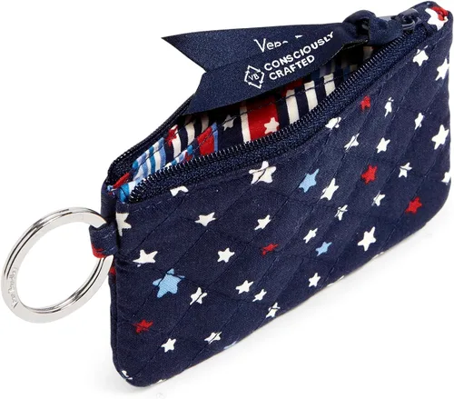 Miniatura 2 de Vera Bradley - Cartera de algodón para mujer, diseño con cremallera y compartimiento para identificación