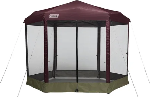 Coleman Back Home Tienda de campaña con toldo con configuración instantánea, cenador al aire libre para descansar sin insectos, se adapta a mesas de