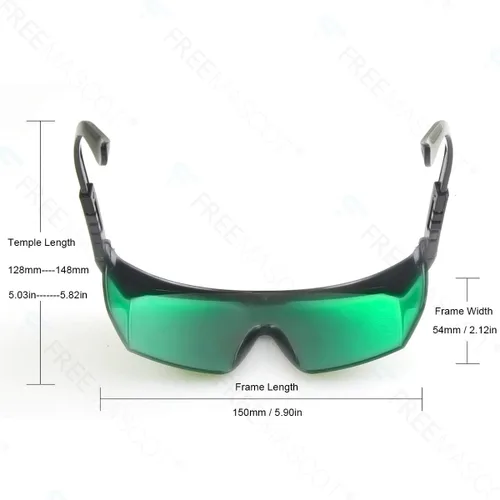 Miniatura 2 de FreeMascot Gafas de seguridad láser UV y rojas para 405 nm, 445 nm, 650 nm y luz láser infrarroja para depilación, protección ocular con montura