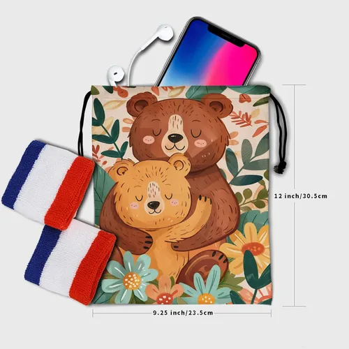 Miniatura 118 de Bolsa de agarre de gimnasia de piel de animal, bolsa de gimnasia con cordón ajustable, bolsa de cuerda para fauna silvestre, Mariposas Galaxy