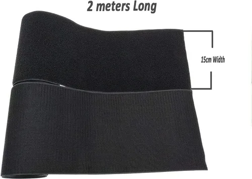 Miniatura 2 de Cinta de tela de nailon para coser de 6 pulgadas de ancho x 6.6 ft de largo, color negro