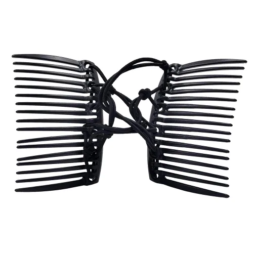 Miniatura 8 de LOVEF 6 pinzas para el cabello de doble peine para mujer, peines laterales elásticos para el cabello, sin arrugas, para cabello rizado, grueso