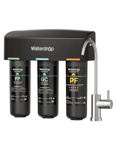 Miniatura 11 de Waterdrop TSB-UF - Sistema de filtro de agua para debajo del fregadero de 0.01 μm, sistema de filtración de agua de 9 capas debajo del fregadero
