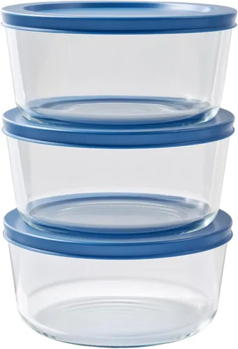 Miniatura 30 de Juego de 8 recipientes de vidrio para almacenamiento de alimentos (4 recipientes + 4 tapas sin BPA), 6.5 tazas, a prueba de fugas, aptos