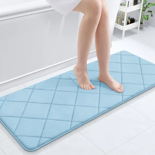 Miniatura 62 de OLANLY Tapete de baño de espuma viscoelástica de 24 x 16 pulgadas, ultra suave y absorbente, lavable a máquina, cómodo tapete de baño para suelo
