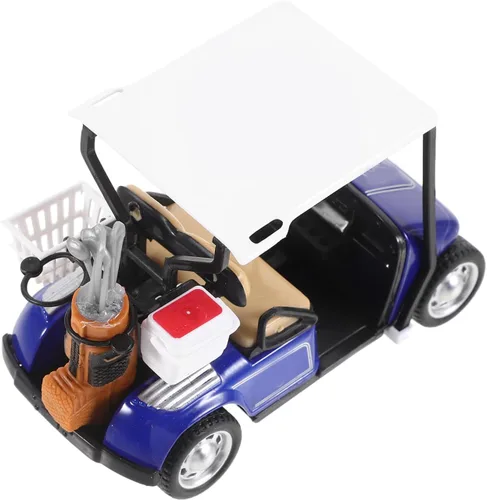 Modelo realista de carrito de golf fundido a troquel ornamento de escritorio para decoración del hogar, simple estatua de carrito de golf,