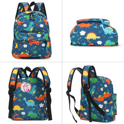 Miniatura 3 de Mochilas de lona lindas para niños, Azul oscuro, Mochilas de mochila