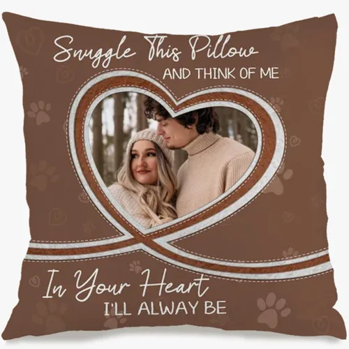 Miniatura 7 de Personalized One Picture Pillow Cover with Custom Text Allowing You to Create a Memorable Cushion Design That fits Your Sofa or Bedroom While